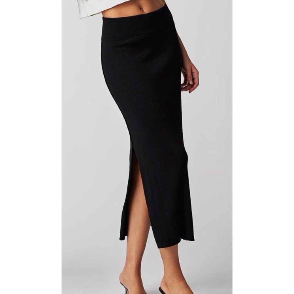 Free People Ribbed Midi Skirt - Picture 5 of 6